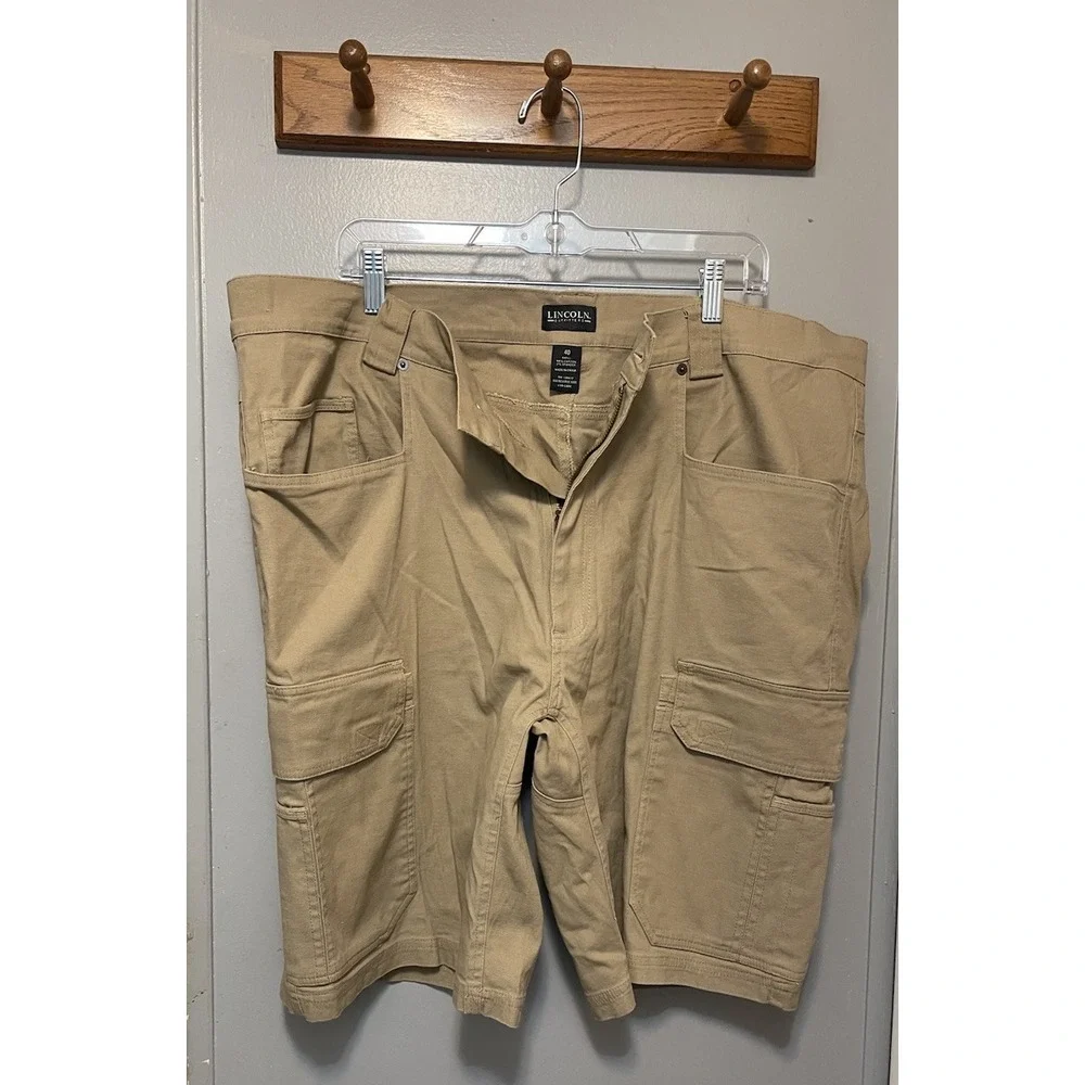 LINCOLN OUTFITTERS Cargo Shorts Khaki Mens Size 40x 10.5 Tactical NWOT